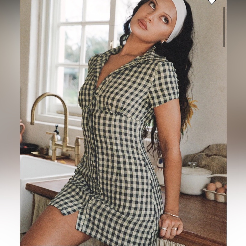 Motley Mini Dress Brown Check